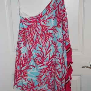 Lilly Pulitzer Silk One Shoulder Dress - Size